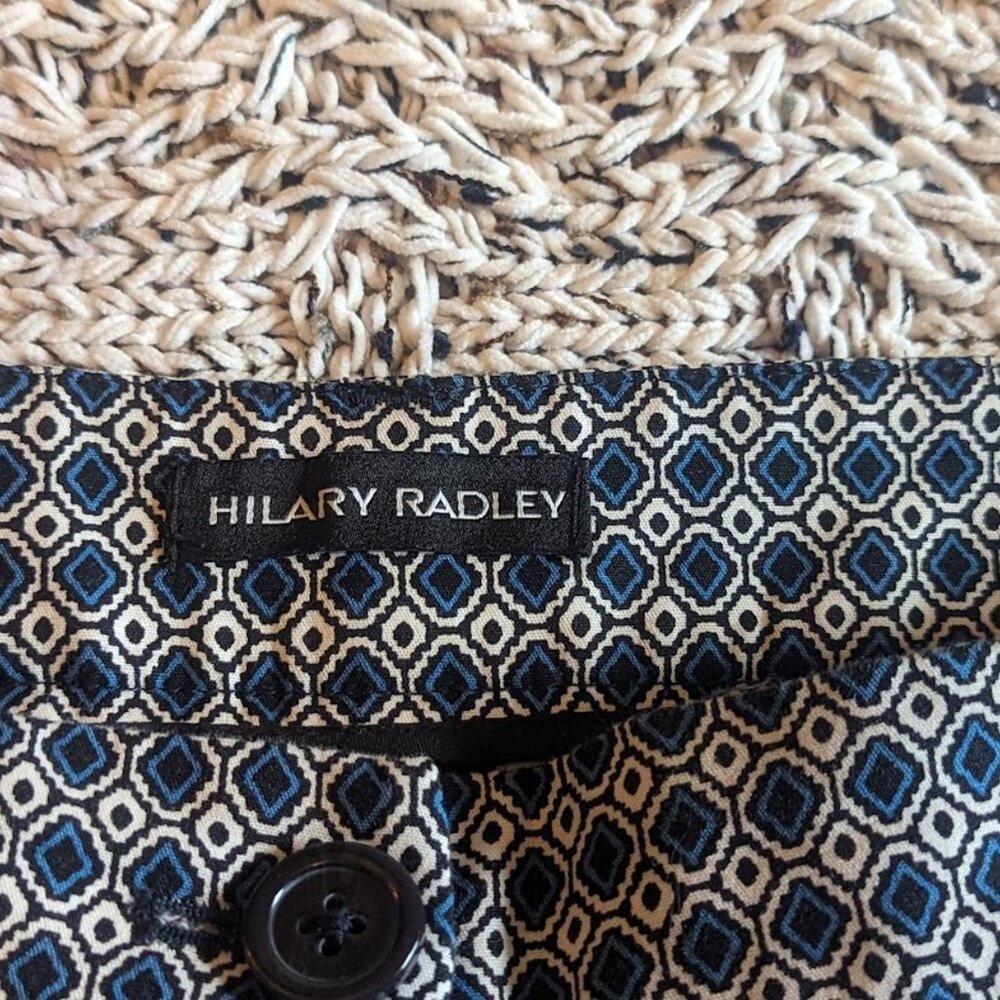 HILARY RADLEY Women's Capri Pant Size 12 Stretch Geometric Straight Mid Rise - Picture 15 of 15